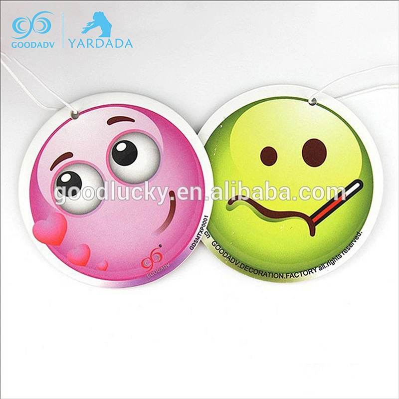 Heart shaped perfume hanging car air freshener with coffee scent
