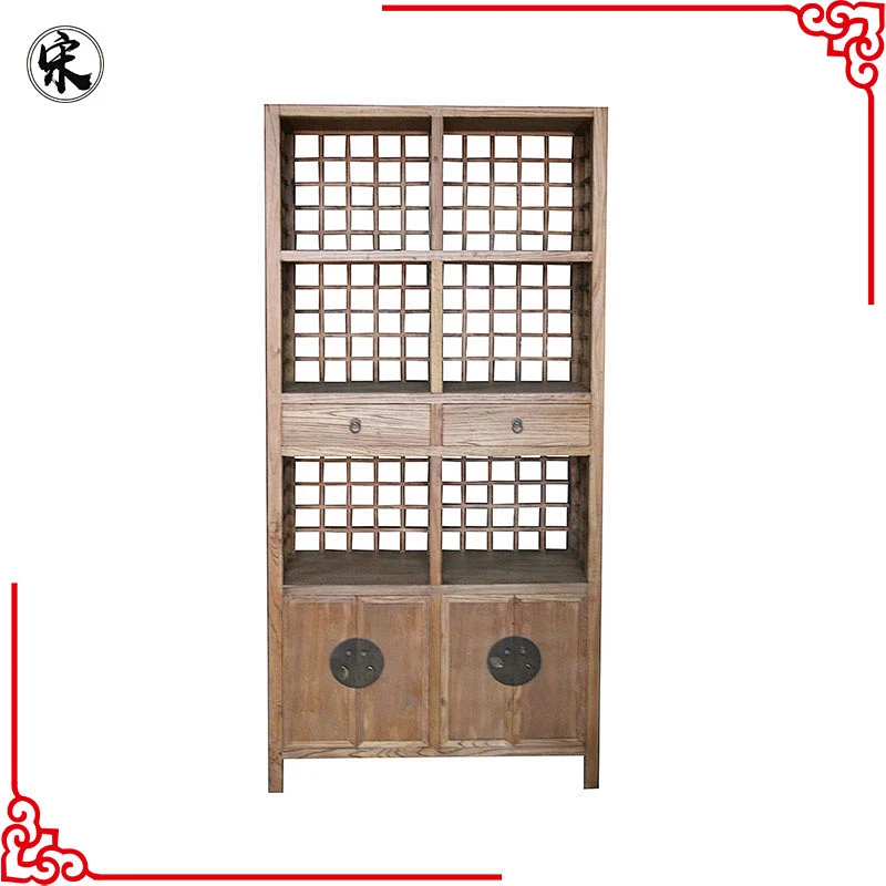 wholesale rustic reclaimed wooden storage bookcase, study room furniture