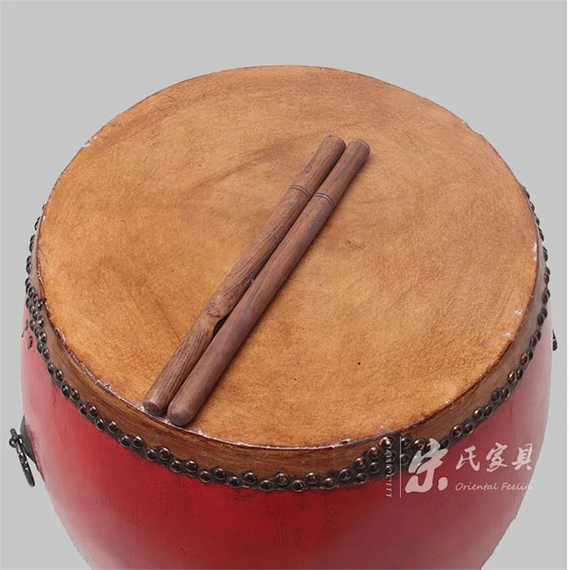 Chinese antique style solid wood drum stool/vintage wooden drum stool/wooden round drum stool