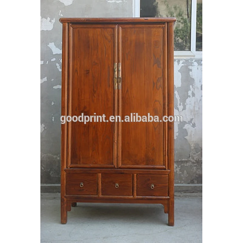 Solid wood Chinese antique wardrobe inside design