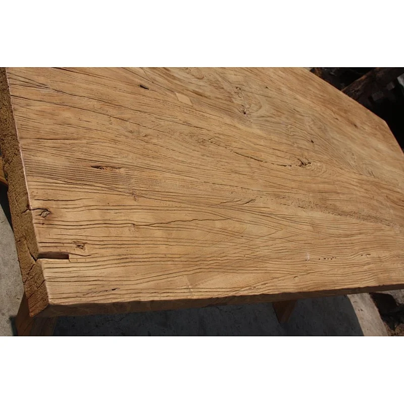 Rustic Natural finishes Chinese antique dining table  X leg