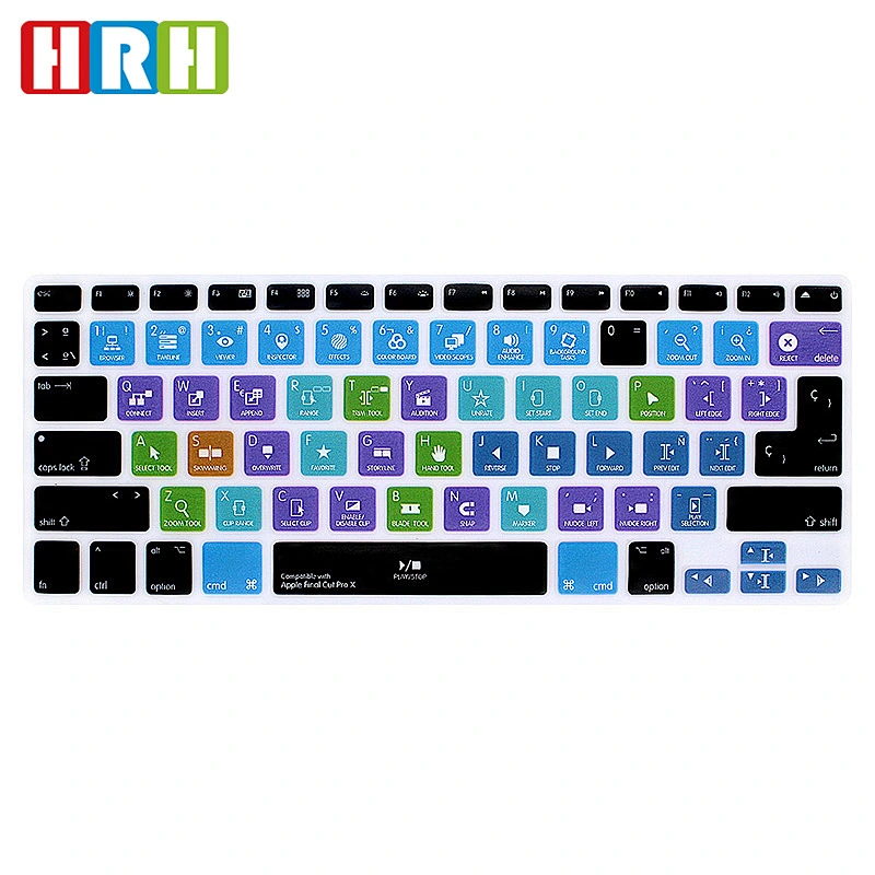 Ali baba in Spanish Express China Factory Final Cut Pro X Shortcut silicone key cover Keypad  For mac book pro laptop computer