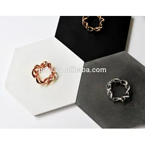 PRZY 2018 new Cement hexagonal tray mold jewelry display tray silicone molds for concrete Nordic