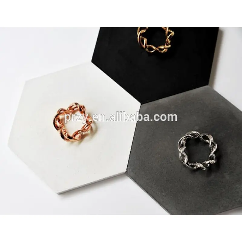PRZY 2018 new Cement hexagonal tray mold jewelry display tray silicone molds for concrete Nordic