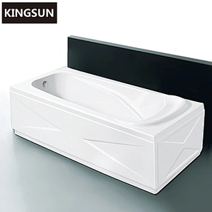 K-3308 Bathroom Two Sided Apron Acrylic Bathtub Small Deep Soaking Tub