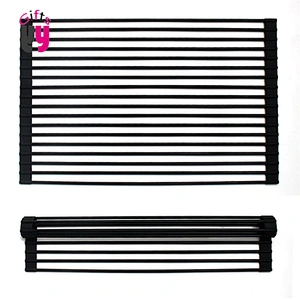 hot on Amazon stainless steel sink drain rack silicone kitchen drain rack