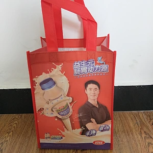 Superior quality wholesale customized red pp non woven shopping bag