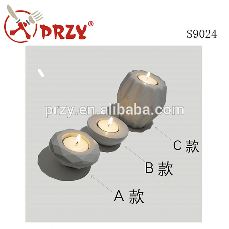 S9024 Cement Candlestick mold silicone molds Concrete candle holder for home decorations cement life supplies mold