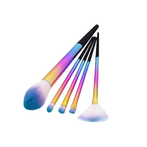 5pcs Professional Makeup Brush Sets Colorful Handle Makeup Brushes Powder Eyeshadow