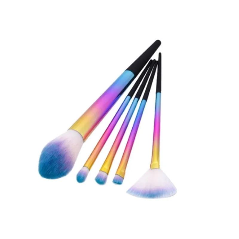 5pcs Professional Makeup Brush Sets Colorful Handle Makeup Brushes Powder Eyeshadow
