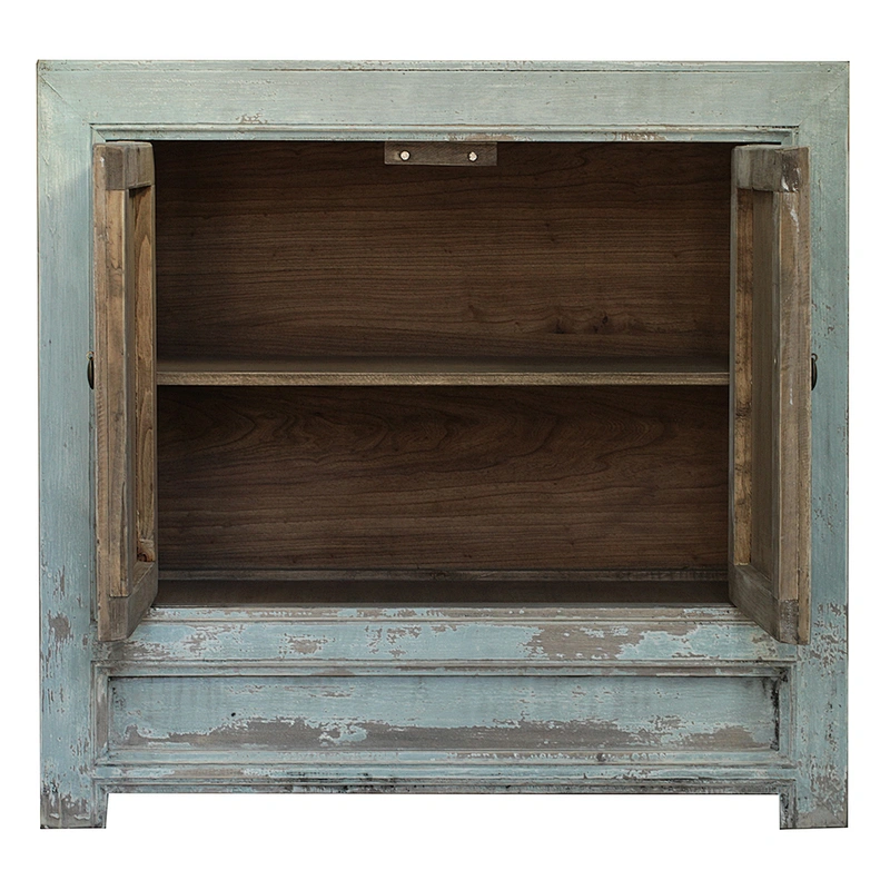 asian chinese antique reclaimed bleached wood painting furniture drawer storage