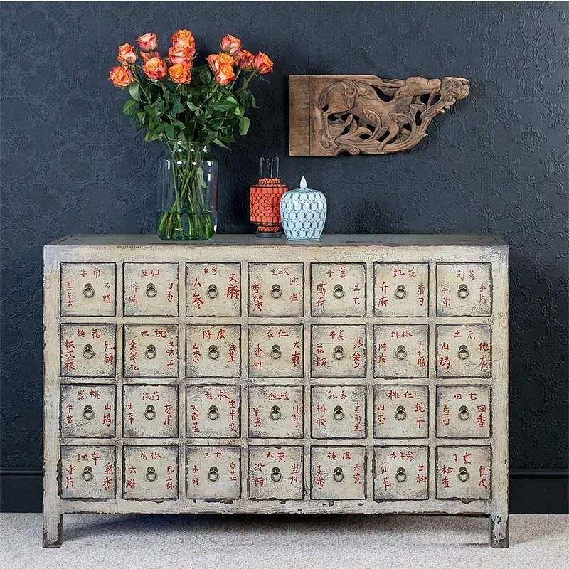 beijing Chinese antique medicine cabinet wood distressed furniture