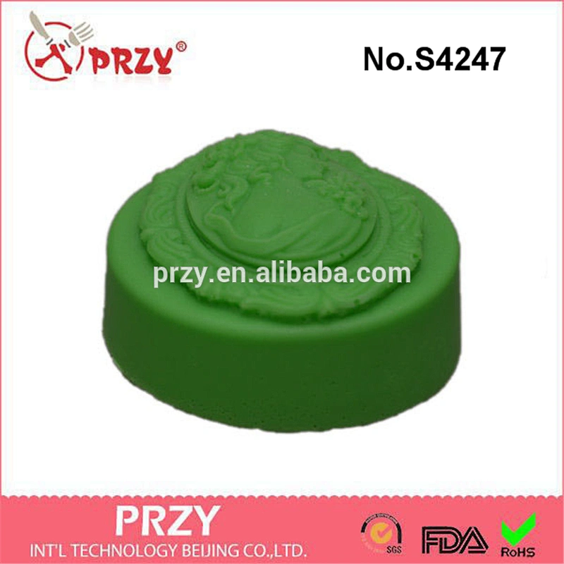 S4247 PRZY Silicone Mold - Lady cameo Soap Bar - , Soap making - mould silicone rubber mold