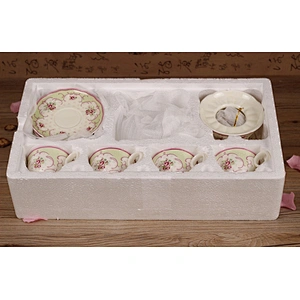 14 pcs Coffee Kettle Set High Quality Porcelain Tea Cup Set  Gift Box Packing Ceramic Tea Pot Set