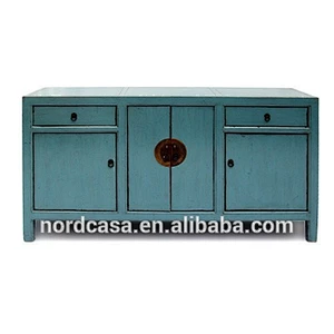 Hot Sale Chinese Antique Console Table Furniture 2-Drawer 4-Door TV Table