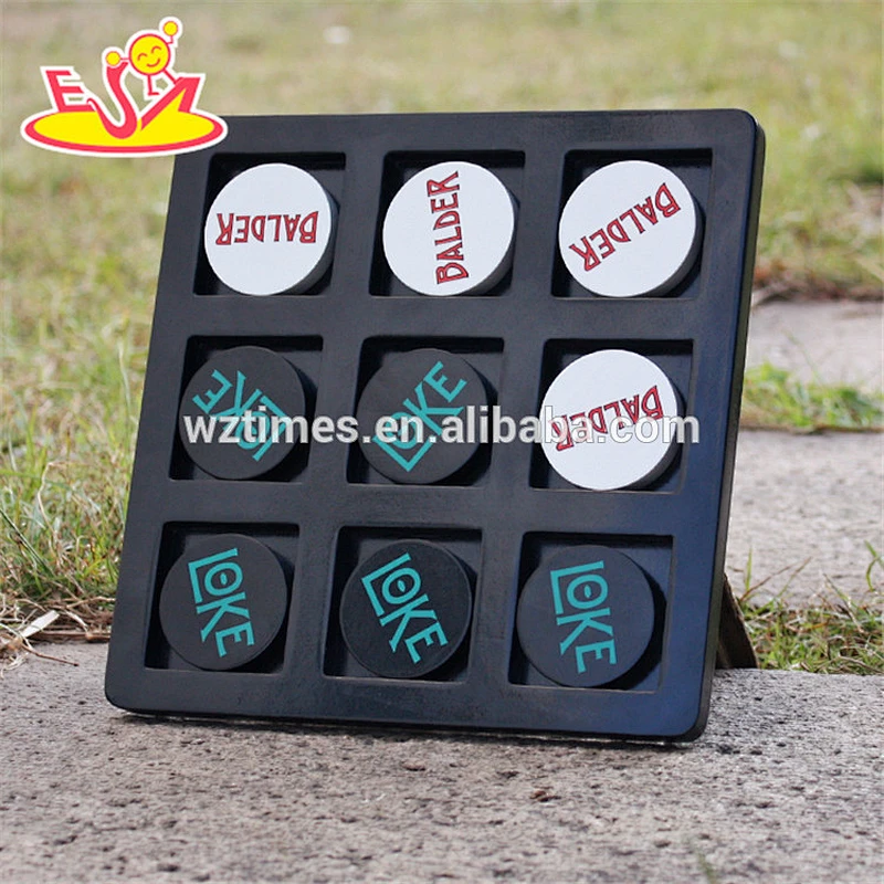 2018 wholesale kids toy wooden tic tac toe new design children toy noughts and crosses game wooden tic tac toe W01B036