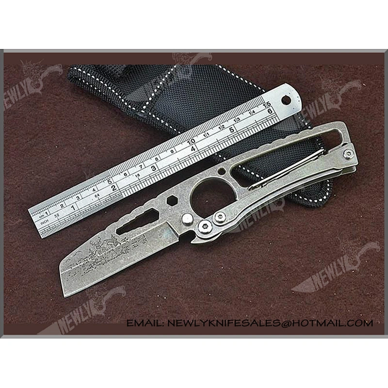 Custom Logo Multi Tool Small Fixed Knife Tactical Knife With Nylon Sheath