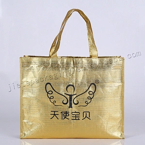 Customized fashion stand up pp non woven shopping bag with logo design printing