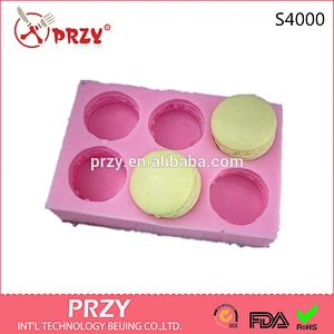 Macaron 6 cavity soap mold silicone mold for cake decoration food grade silicone soap mold