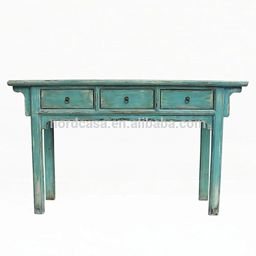wholesale high glossy recycle pine wood shanny chinese antique style console table