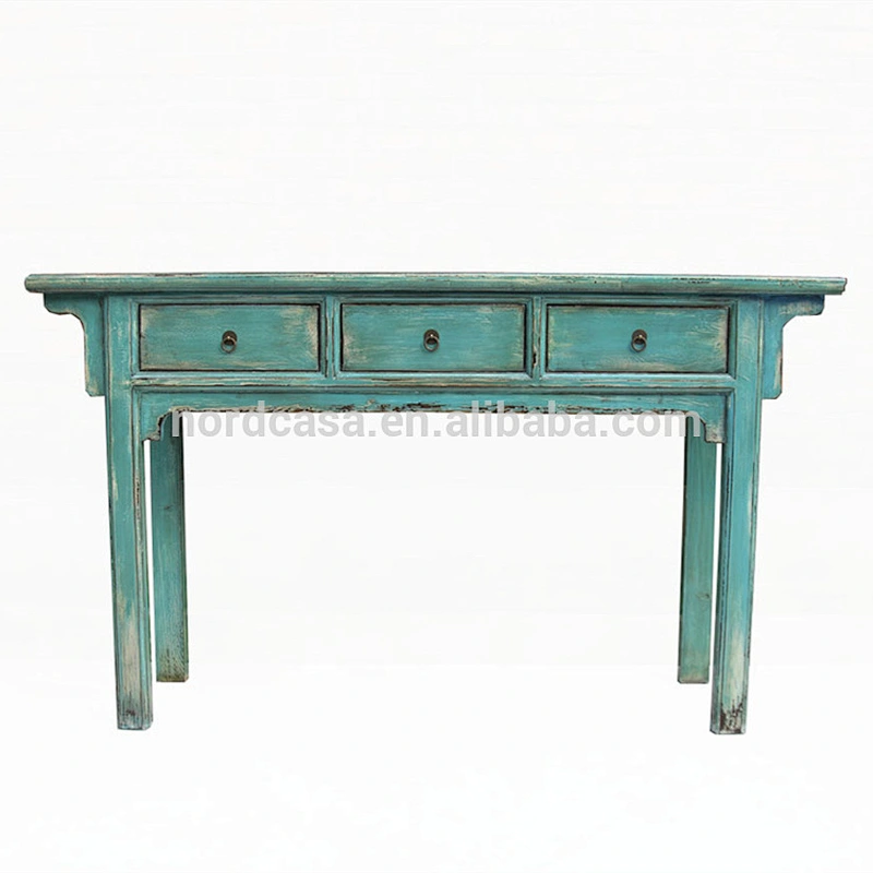 wholesale high glossy recycle pine wood shanny chinese antique style console table