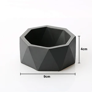Geometry flower pot silica gel Cement decorations home concrete vase pots silicone molds