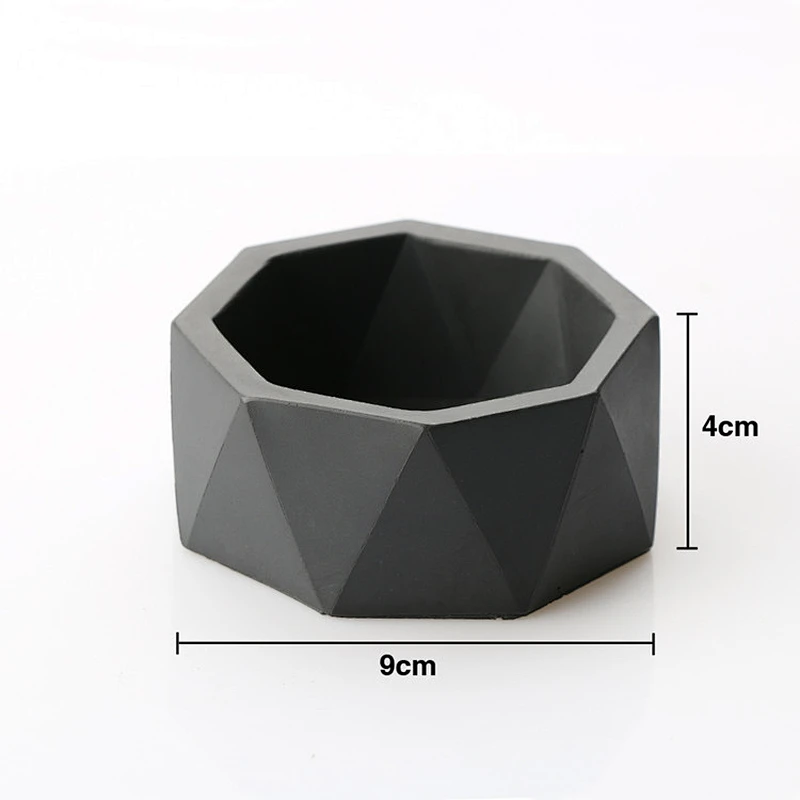 Geometry flower pot silica gel Cement decorations home concrete vase pots silicone molds