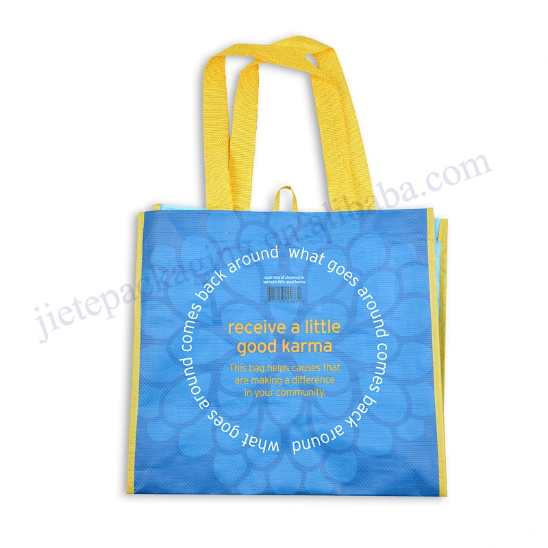 Customized plastic wine bottle bag strong pp woven shopping bag