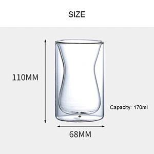 OEM ODM Custom Heat Resistant Creative Double Wall High Borosilicate Glass Reusable Cup Handmade Beer Cup