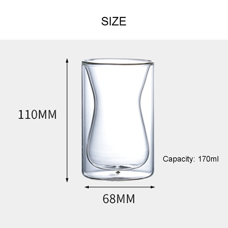 OEM ODM Custom Heat Resistant Creative Double Wall High Borosilicate Glass Reusable Cup Handmade Beer Cup
