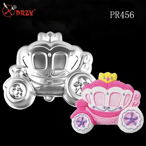 PR456 Princess car Vintage Aluminum Cake Pan Vintage Birthday Cake MoldAluminum Cake Pan Jelly Mould