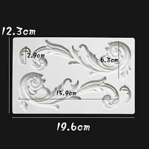 European series embossed border trimming chocolate mold fondant cake craft silicone mould