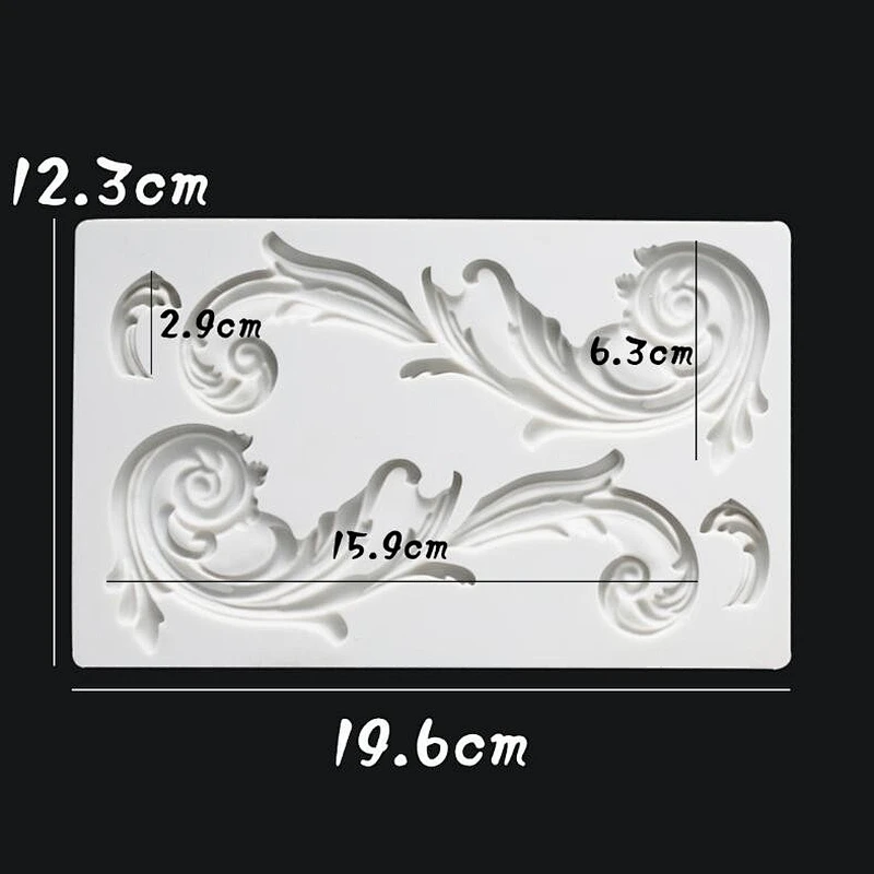 European series embossed border trimming chocolate mold fondant cake craft silicone mould