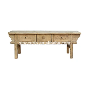 Dongbei furniture antique elm wood hobby lobby console table raw finish recycled furniture