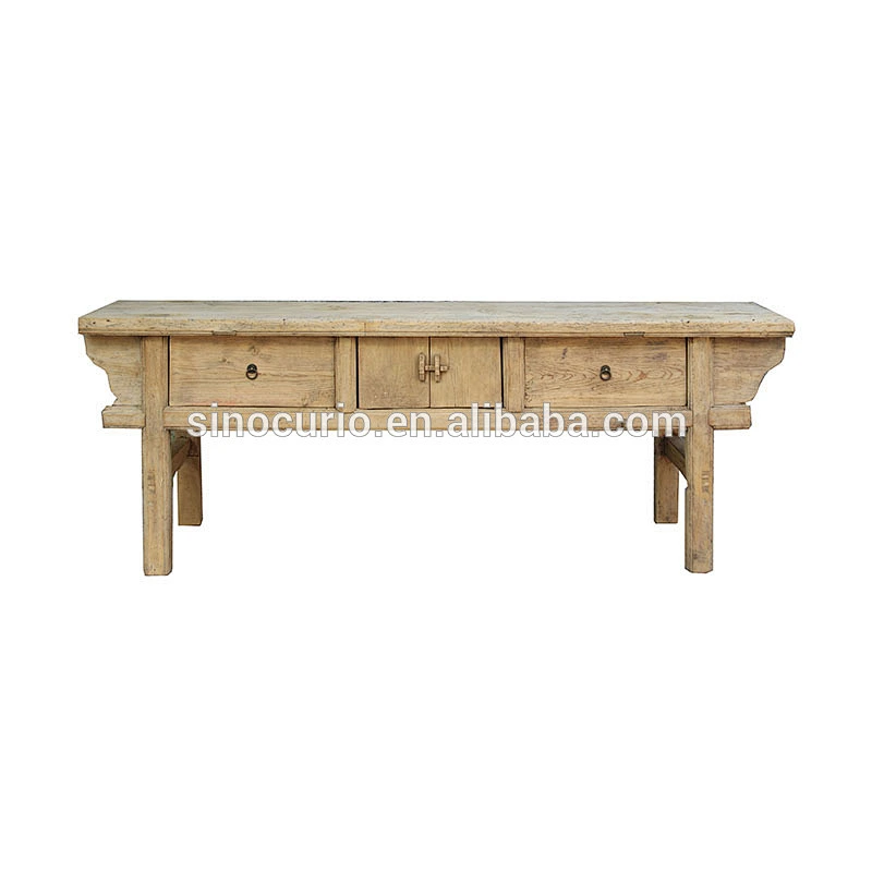 Dongbei furniture antique elm wood hobby lobby console table raw finish recycled furniture