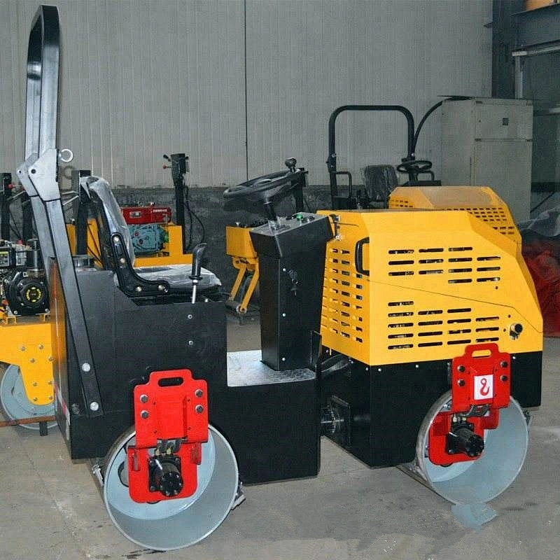China wheel roaders diesel engine 1 ton hydraulic drive double road roller