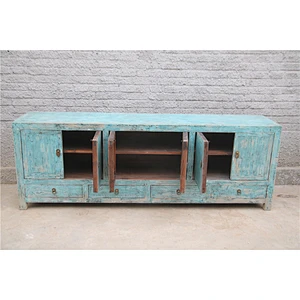 Chinese Antique TV stand& TV sideboard teal finsihes