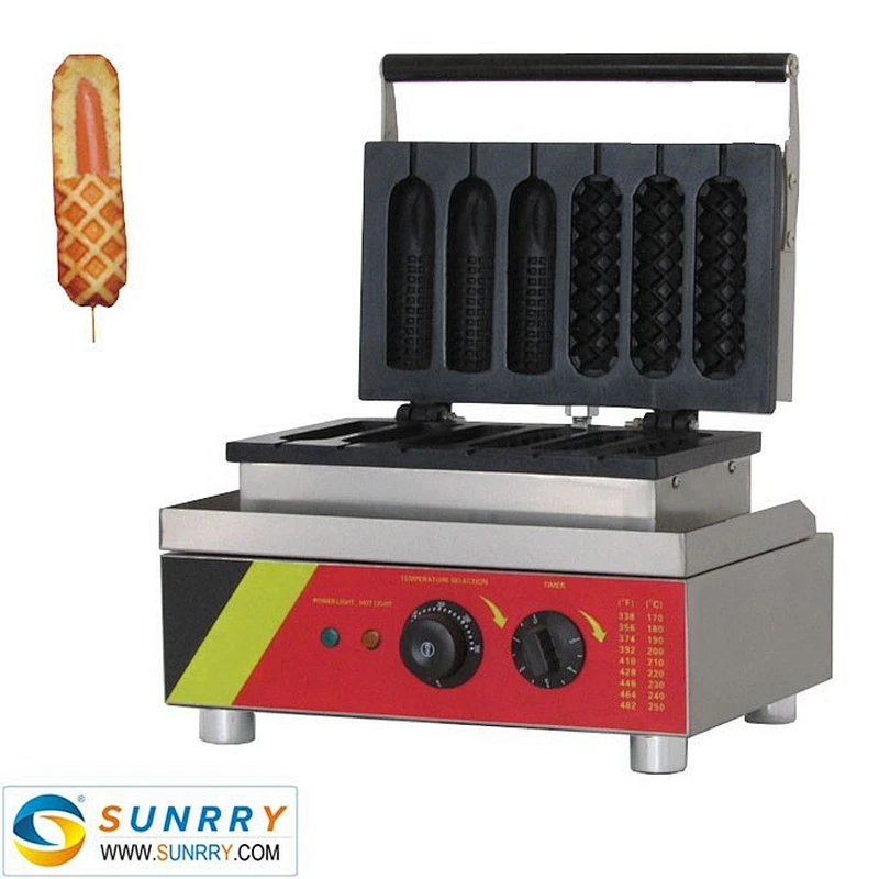Electric automatic snack food machine stainless steel hot dog waffle maker
