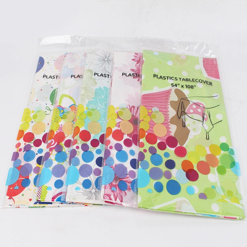 Cheap Custom Single layer pe printed rectangular Tablecloth ordinary table Cover
