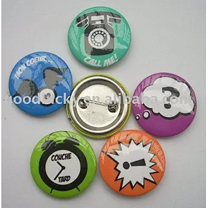 tinplate badge button plastic badge button pin