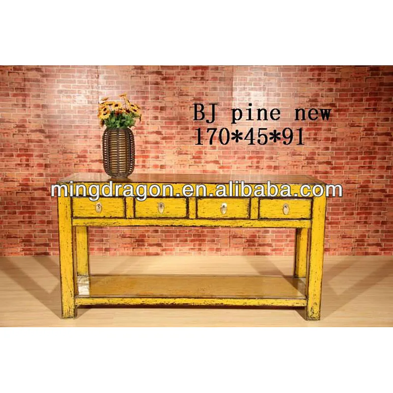 Chinese Antique Elm Wooden Console Tables