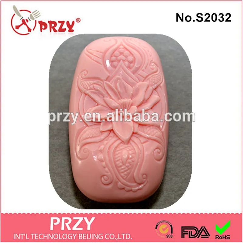 Eco-friendly DIY craft handmade lotus silicone soap mold