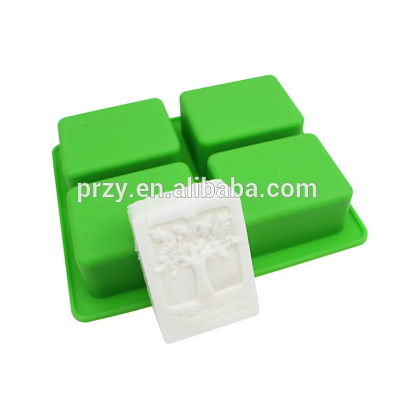 Handmade square silicone soap tray