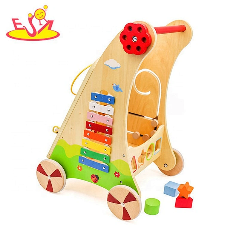 2019 Ready to Ship educational wooden activity walker toy for toddlers W16E034