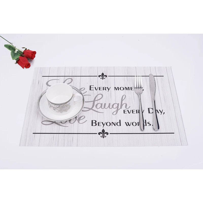 Newly designed vinyl placemats in the kitchen  Family Hotels