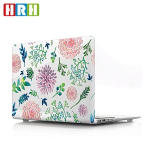 Floral design soft shell case plastic case laptop for macbook air silicone case for macbook pro 13 retina