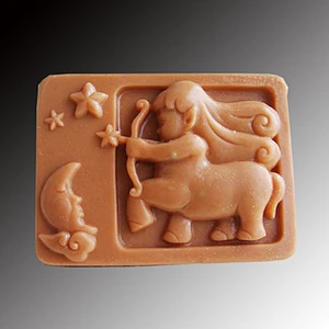Handmade silicone Soap molds 12 zodiac constellation soap mold star sign clay Candle mould Concrete Molds