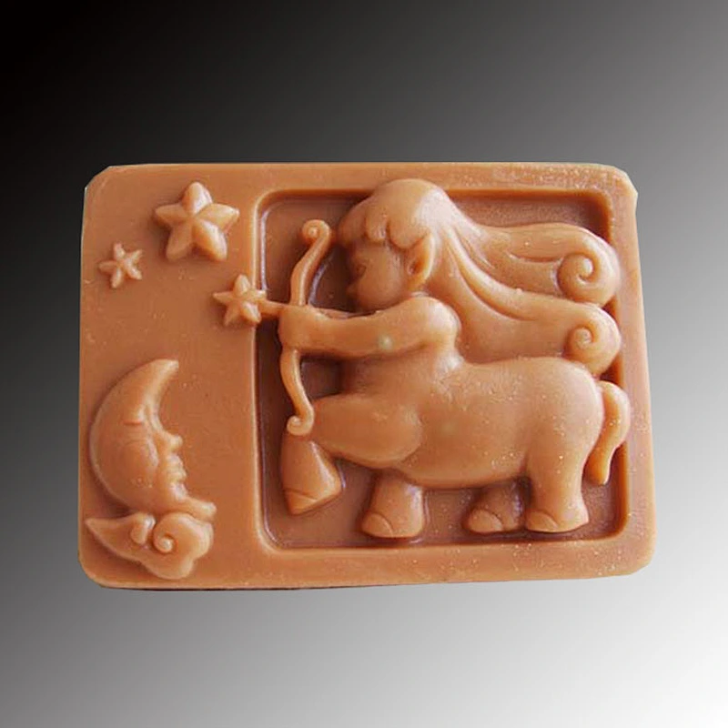 Handmade silicone Soap molds 12 zodiac constellation soap mold star sign clay Candle mould Concrete Molds