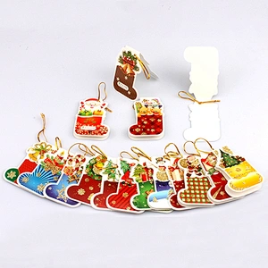 China Suppliers Christmas GIfts Christmas Tree Decoration Pendant Blessing Cards Small Christmas Cards