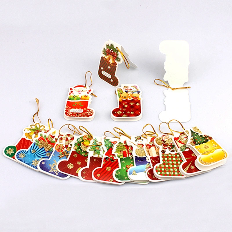 China Suppliers Christmas GIfts Christmas Tree Decoration Pendant Blessing Cards Small Christmas Cards